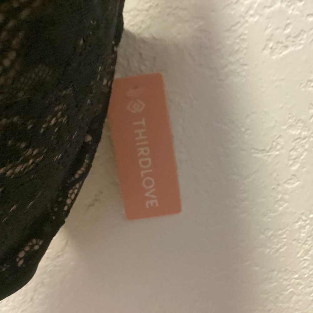 ThirdLove 24/7 Lace Contour Plunge‎ Bra Womens 36G Black Taupe Underwire NWT - Picture 3 of 11